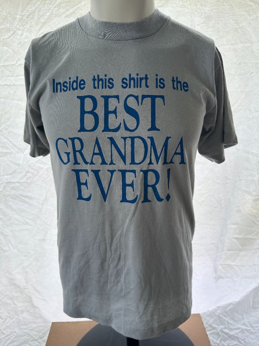 Vintage Screen Stars Best Best Grandma Ever Men's Gray Shirt Medium Made in USA